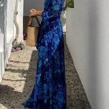 Luna™ | Vestido Maxi Floral con Mangas Abiertas