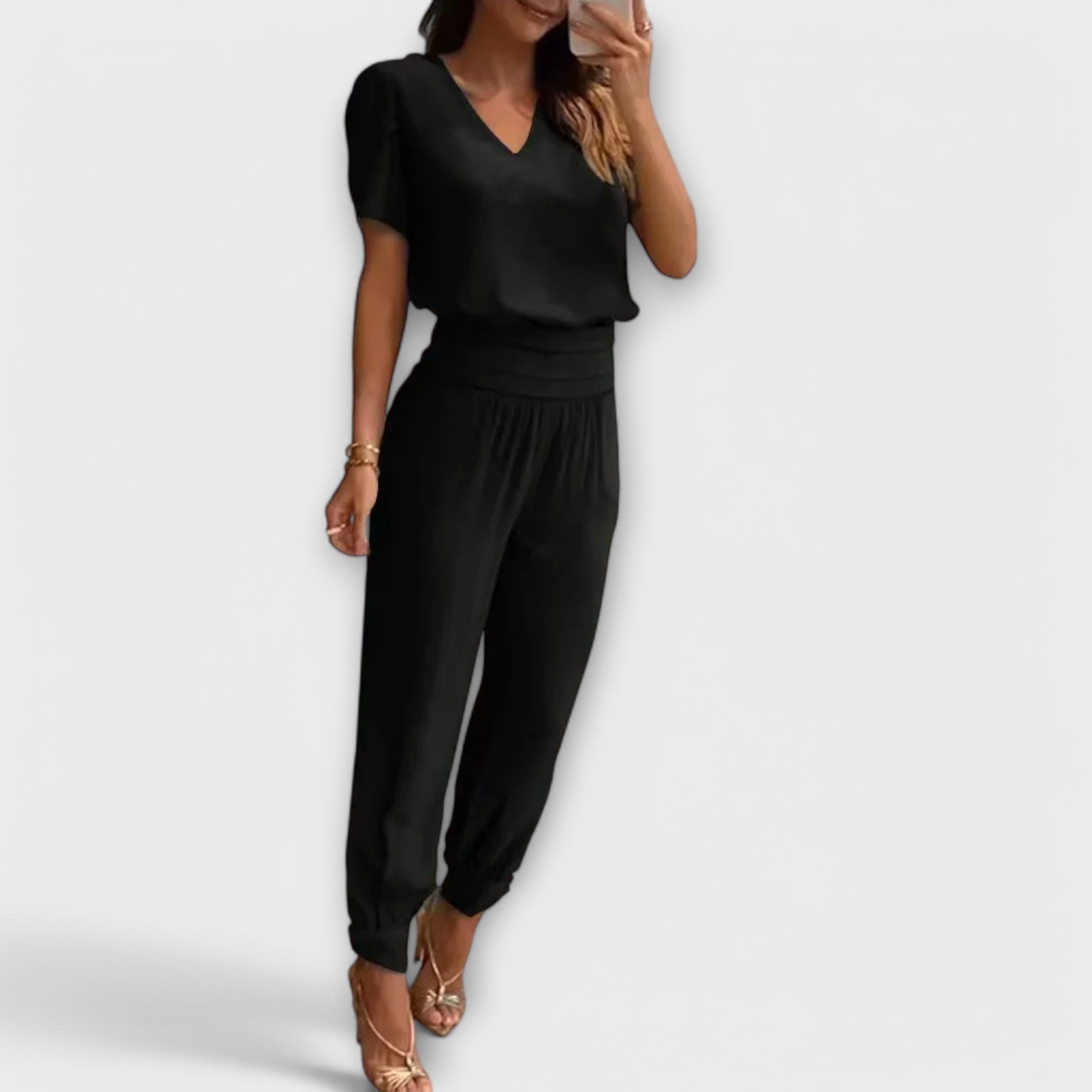 Irmelinda - Elegante Conjunto de Camisón y Pantalones