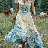 Serena - Vestido Corto Floral Maxi