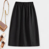 Falda Midi con Efecto Lavado