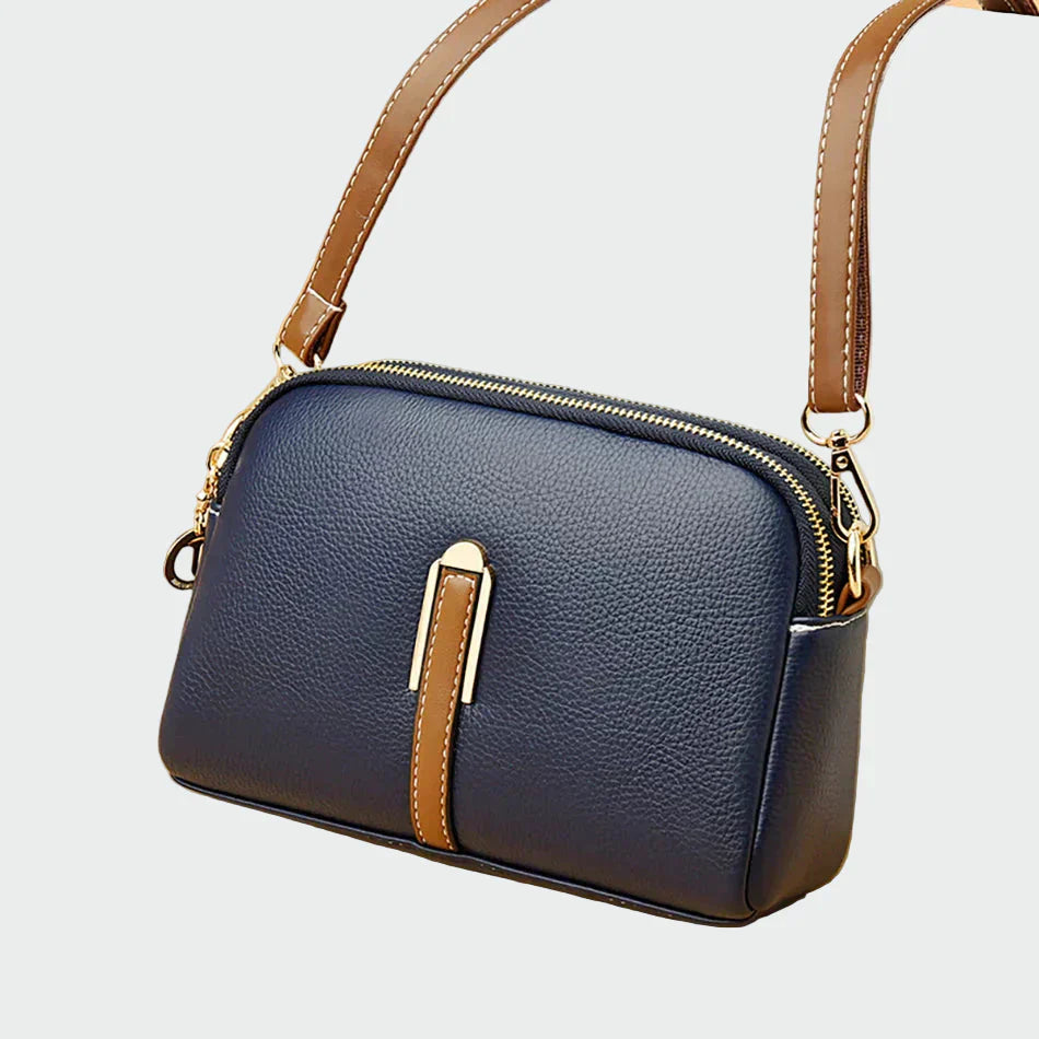Elegante bolso de hombro de cuero