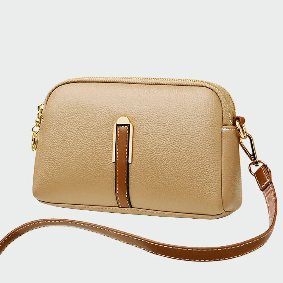 Elegante bolso de hombro de cuero