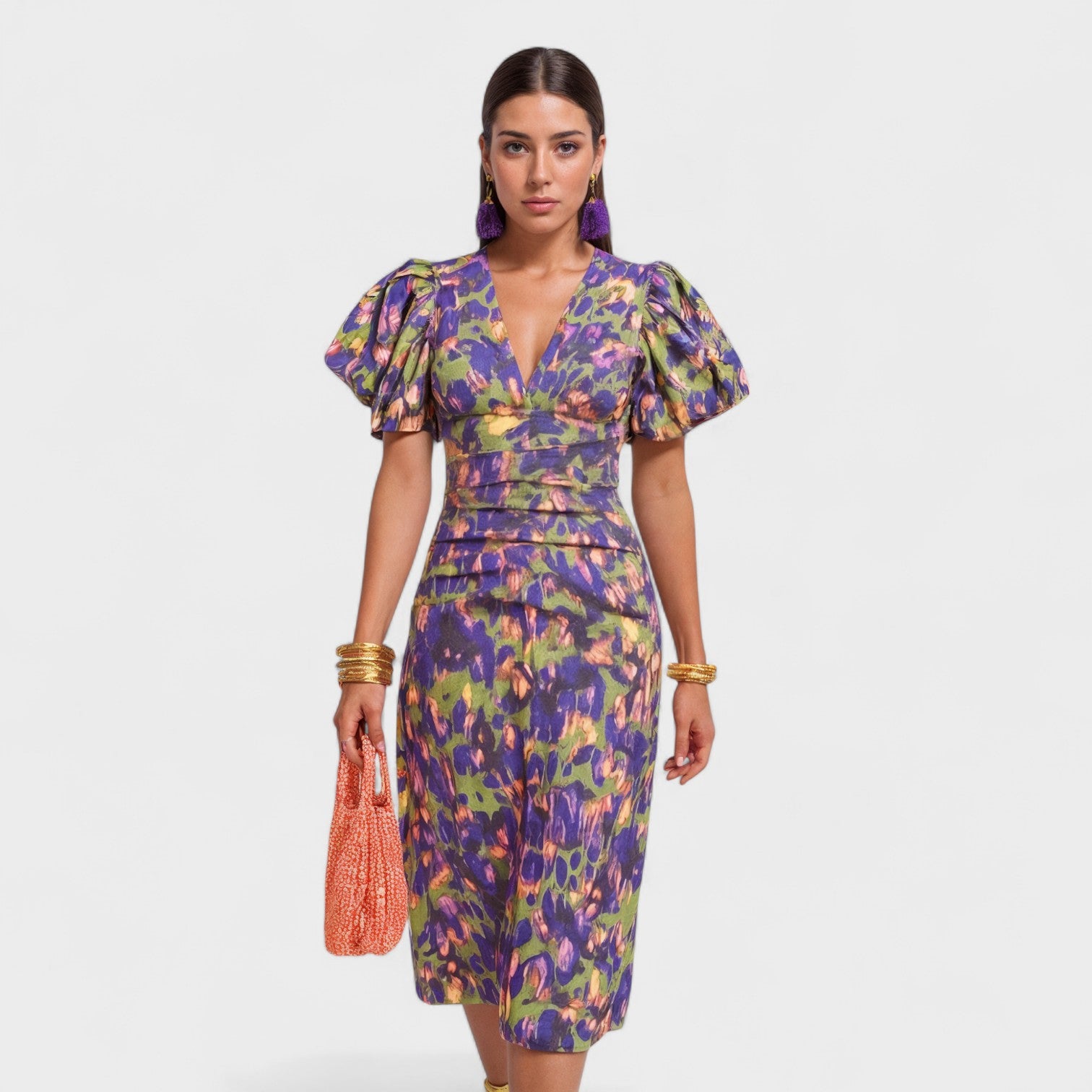 Lília - Vestido Tropical Fuego