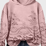 Sudadera con Capucha de Encaje Elegante