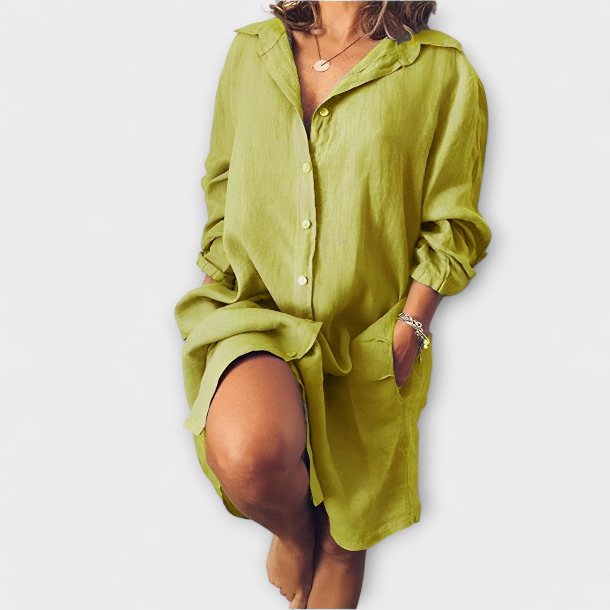 Clara - Camisa Casual de Lino