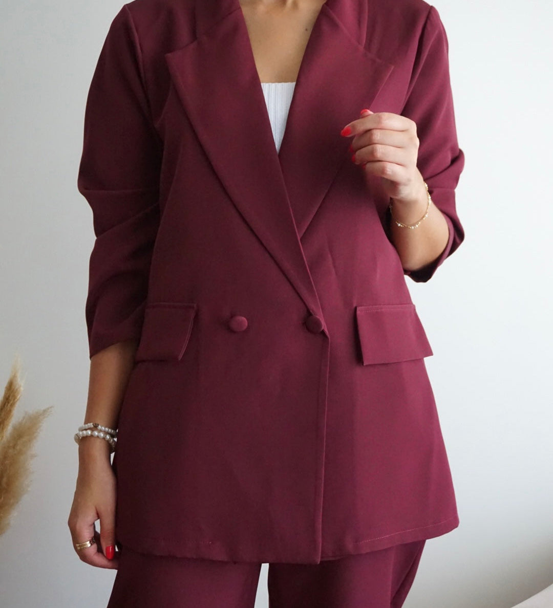 Borgoña Cereza - Conjunto Elegante