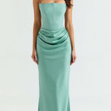 Esmeralda - Vestido Largo con Cuerpo Ajustado