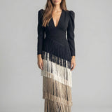 Salvia | Vestido con Borlas