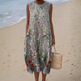Viviana - Vestido Campestre con Bordado Floral