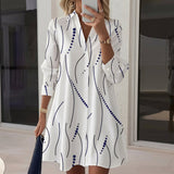 Daniela - Camisa Vestido con Diseño Geométrico