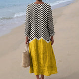 Xana - Vestido Zigzag con Detalles en Contraste
