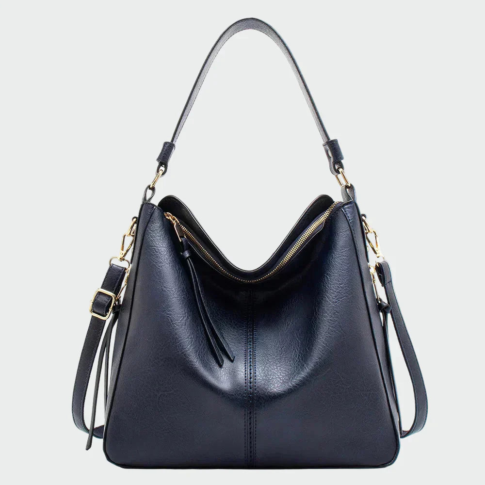 Clásica bolsa hobo de cuero