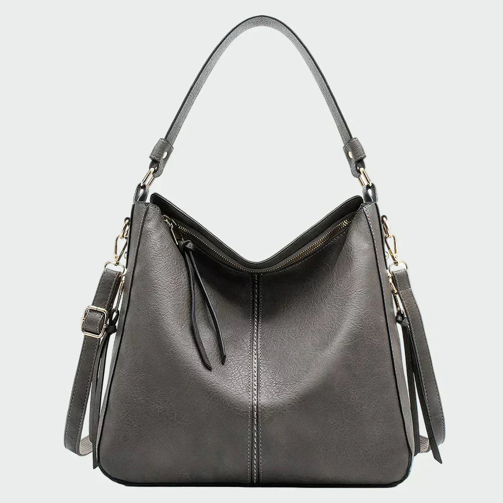 Clásica bolsa hobo de cuero