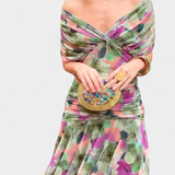 Florendra™ | Vestido Largo Floral con Escote en Forma de V