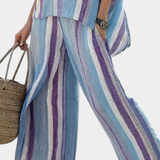 Laura - Conjunto a Rayas Malva