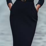 Iara - Elegante Vestido Negro Ajustado