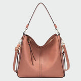 Clásica bolsa hobo de cuero