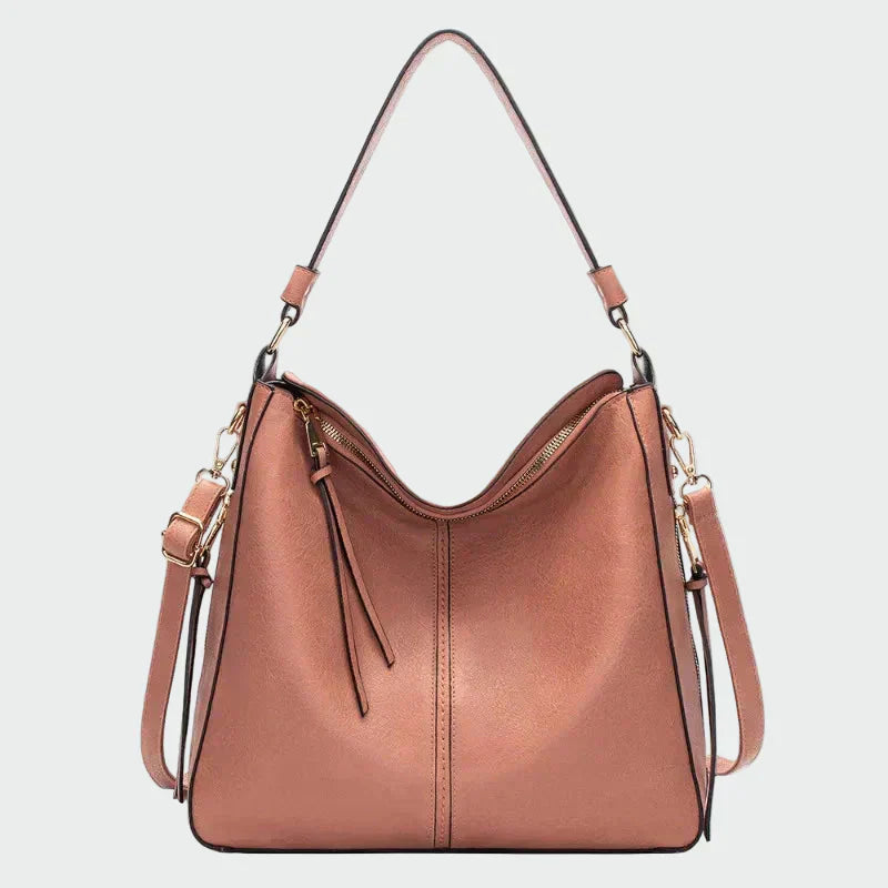 Clásica bolsa hobo de cuero