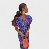 Lília - Vestido Tropical Fuego