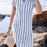 Hagar™ | Camisero Rayado Vestido