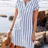 Hagar™ | Camisero Rayado Vestido