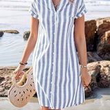 Hagar™ | Camisero Rayado Vestido