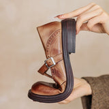 Vela - Zapatos Mary Jane de Cuero Premium