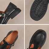Vela - Zapatos Mary Jane de Cuero Premium