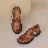 Vela - Zapatos Mary Jane de Cuero Premium