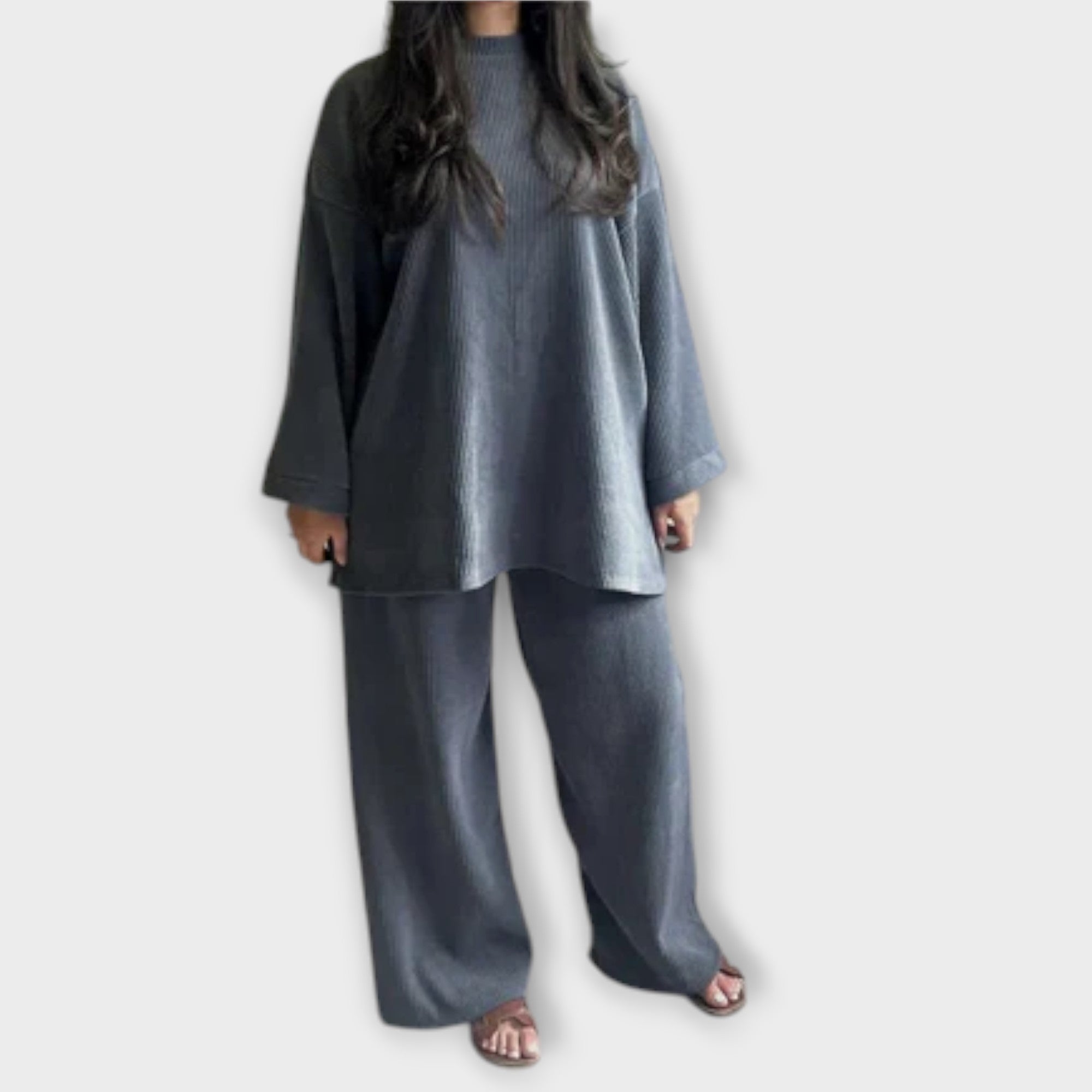Ingrid - Conjunto Acanalado Plus Size