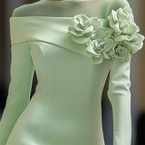 La Scintilla | VESTIDO ELEGANTE CON HOMBROS AL DESCUBIERTO
