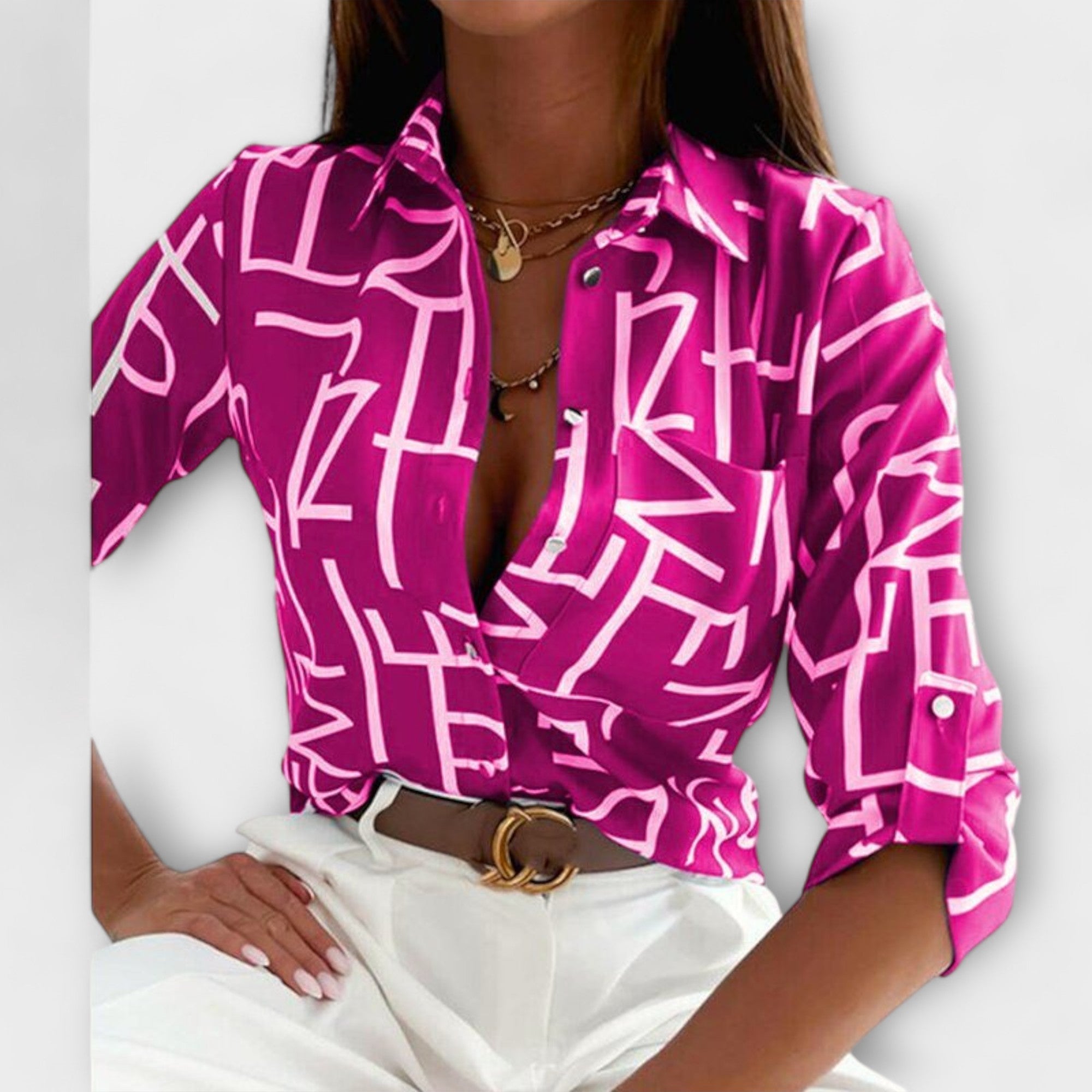 Romina - Camisa de Cuello Clásico