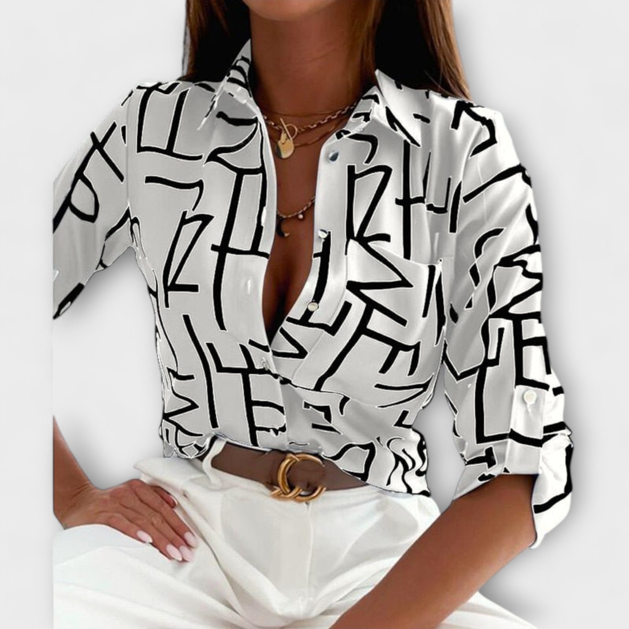 Romina - Camisa de Cuello Clásico